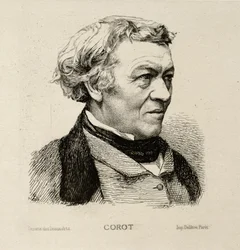 Porträt von Camille Corot (1796-1875) 1861